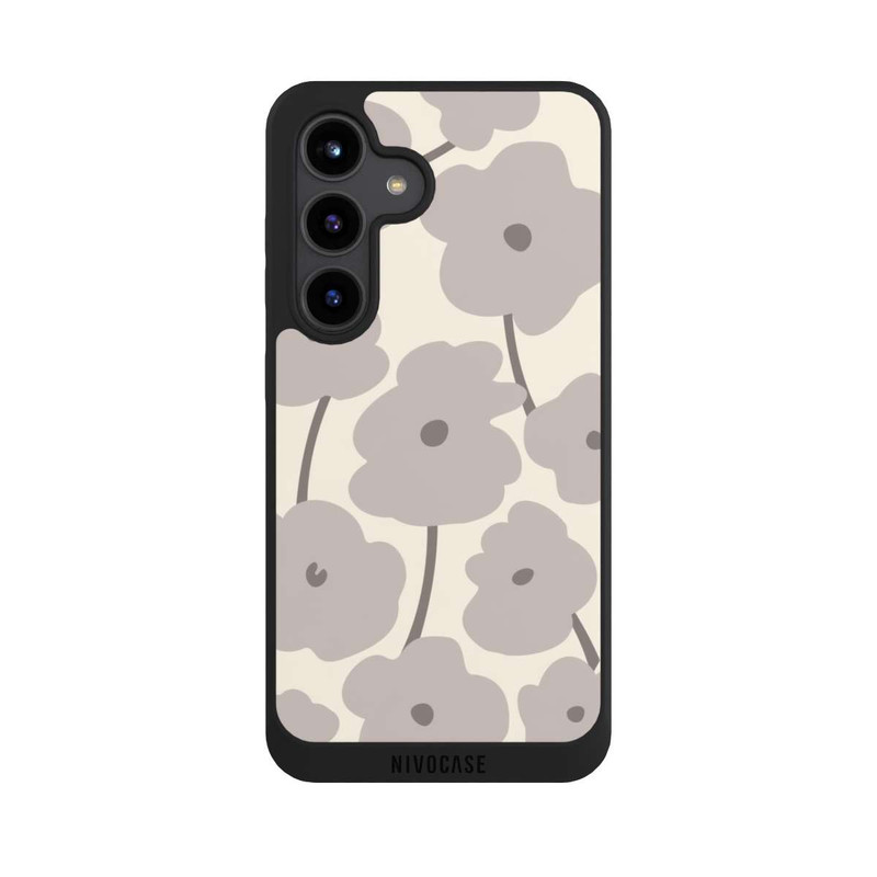 Galaxy S24 NIVOpure Minimalistische Blumen Beige