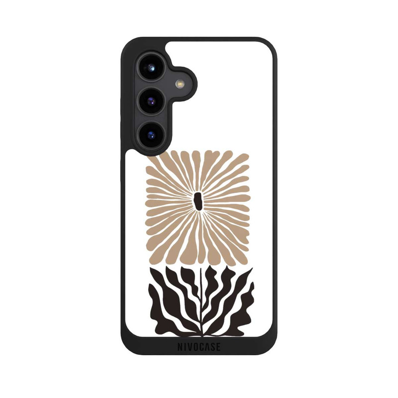 Galaxy S24 NIVOpure Eckige Blume Dunkelbraun