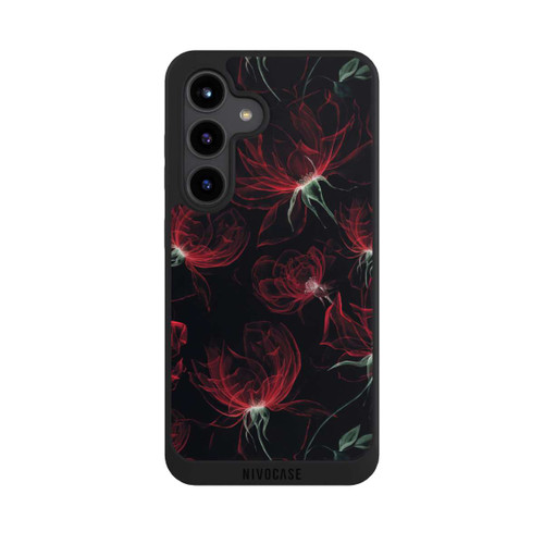 Samsung Galaxy S24 NIVOpure Tapete mit roten Blumen