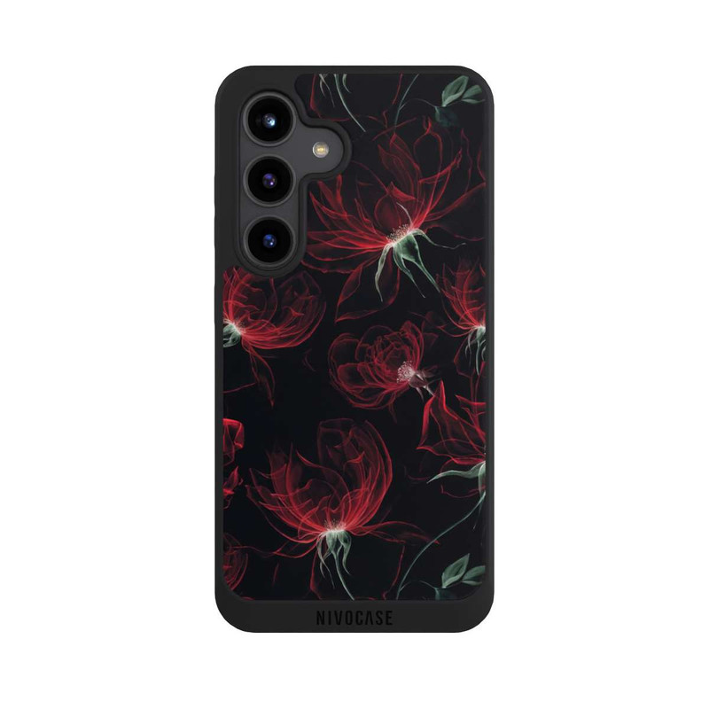 Galaxy S24 NIVOpure Fleurs rouges Fond d'écran