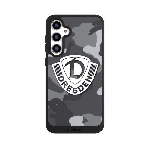 Samsung Galaxy S23 FE NIVOpure Dresden Camouflage Grau - Dynamo Dresden