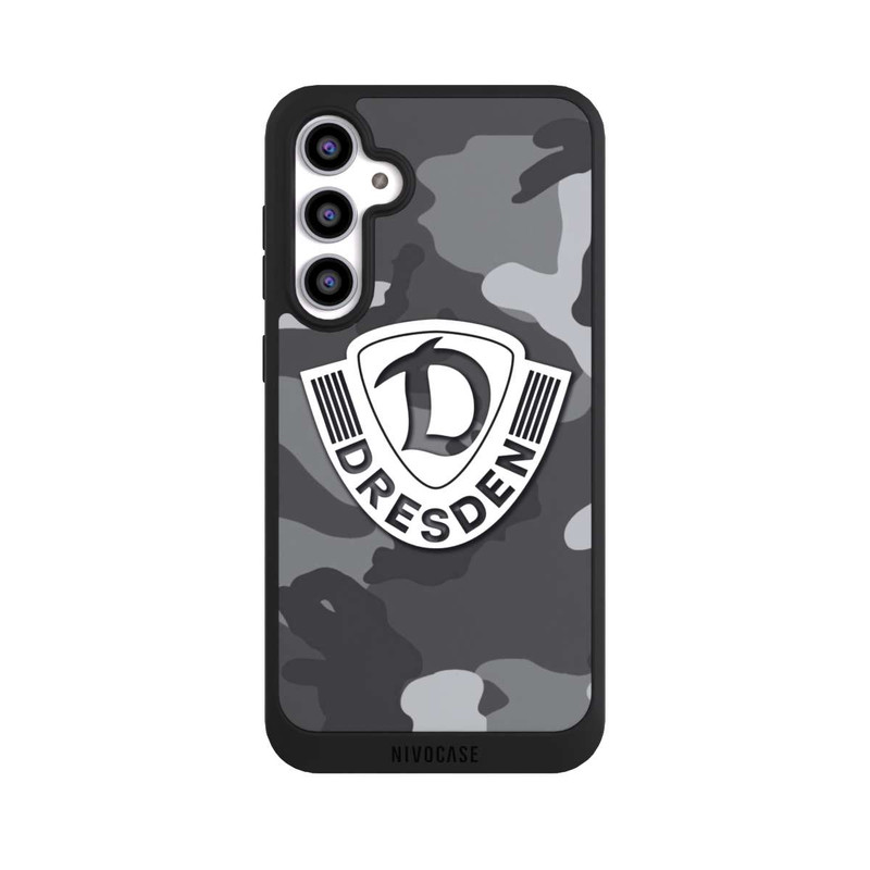 Galaxy S23 FE NIVOpure Dresden Camouflage Grau - Dynamo Dresden