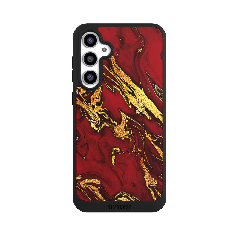 Galaxy S23 FE NIVOpure Red Gold Marble Look