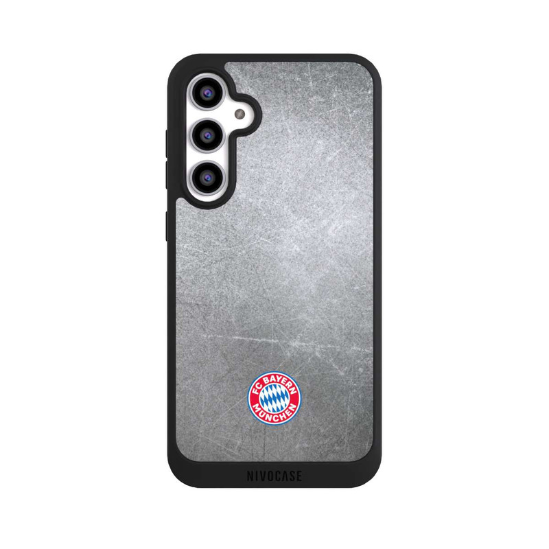 Galaxy S23 FE NIVOpure Klassisches FCB Logo Klein - Bunt auf Metalllook