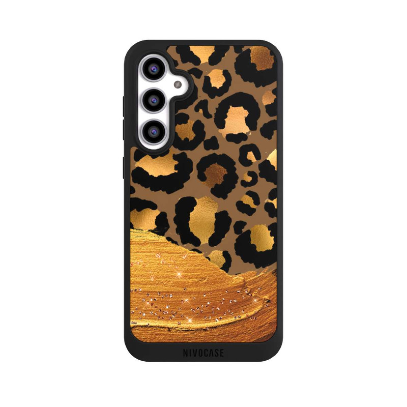 Galaxy S23 FE NIVOpure Dark Golden Leopard Glitterlook