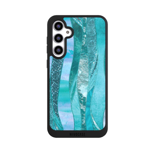 Samsung Galaxy S23 FE NIVOpure glamouröser Glitzerlook blau