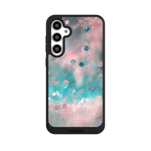 Samsung Galaxy S23 FE NIVOpure Türkis-glamouröser Glitzerlook