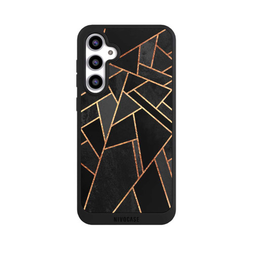 Samsung Galaxy S23 FE NIVOpure Schwarze Nacht Gold Druck