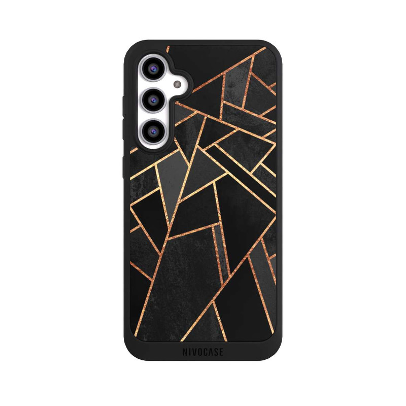 Galaxy S23 FE NIVOpure Schwarze Nacht Gold Druck