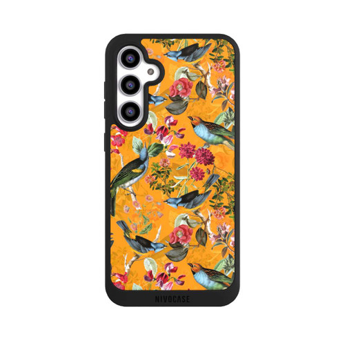 Samsung Galaxy S23 FE NIVOpure Tapete mit Vögeln und Blumen