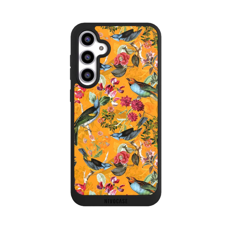 Galaxy S23 FE NIVOpure Tapete mit Vögeln und Blumen