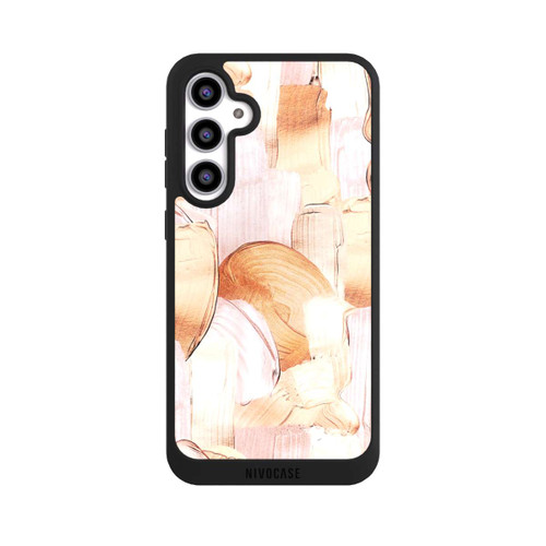 Samsung Galaxy S23 FE NIVOpure White/Gold Brush Pattern