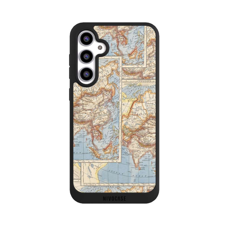 Galaxy S23 FE NIVOpure Carte du monde vintage
