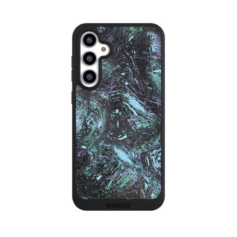 Galaxy S23 FE NIVOpure Abstrakt tropfender Staub lila
