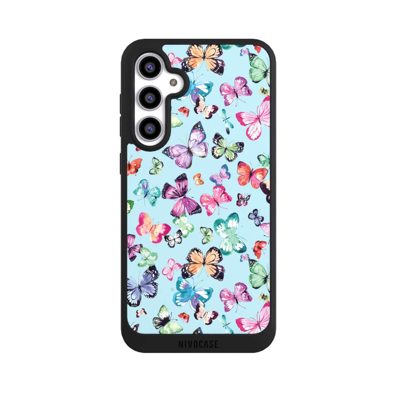 Galaxy S23 FE NIVOpure Papillons Rose Orange Bleu