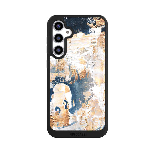 Samsung Galaxy S23 FE NIVOpure Abstraktion Blau und Gold