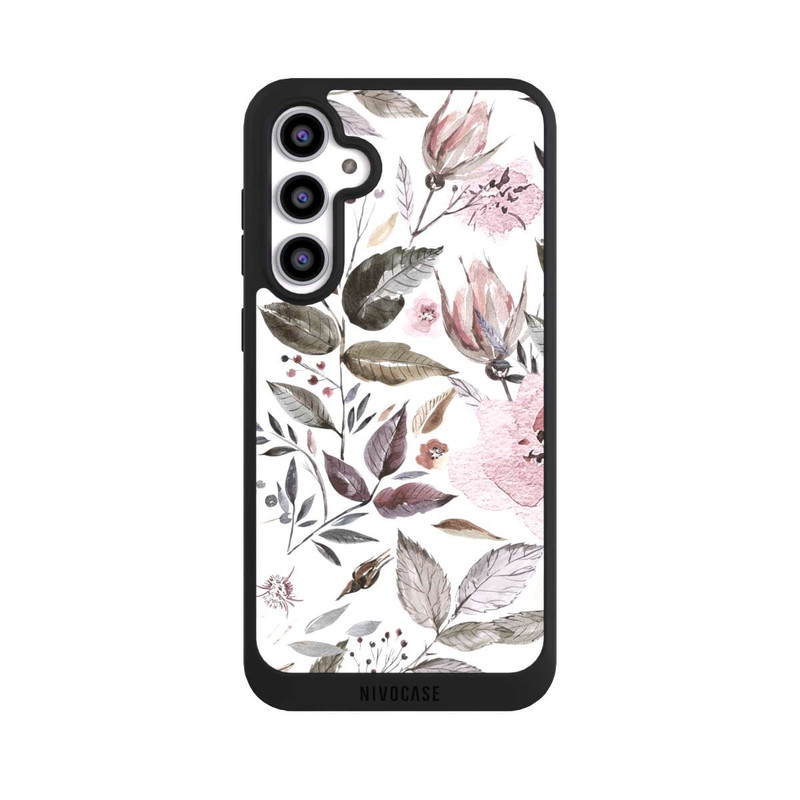 Galaxy S23 FE NIVOpure Aquarelle Fleurs Roses Brunes