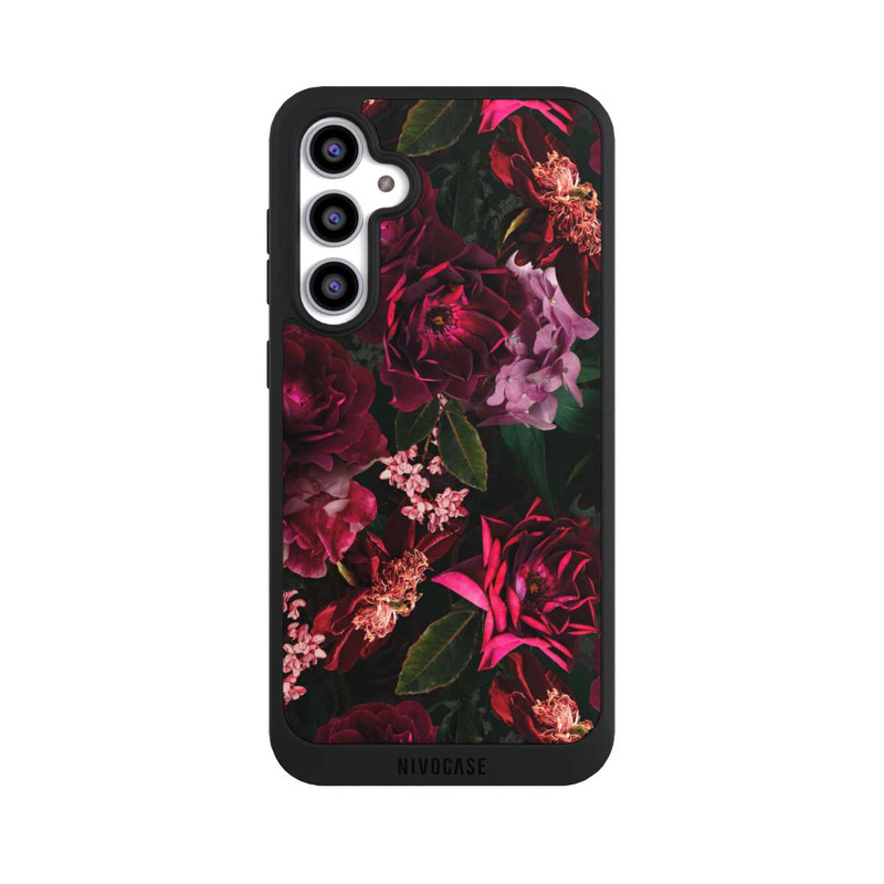 Galaxy S23 FE NIVOpure Dunkelrote und rosa Blüten