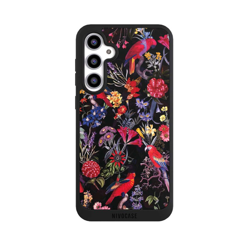 Galaxy S23 FE NIVOpure Dark Flowers and Parrots