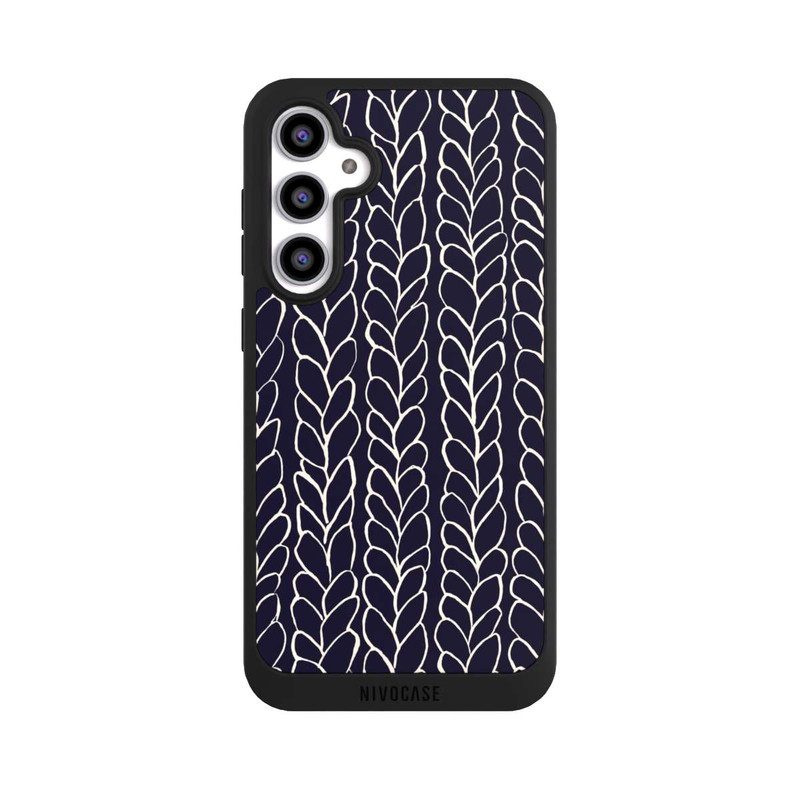 Galaxy S23 FE NIVOpure gezeichnete Wollzöpfe Marine