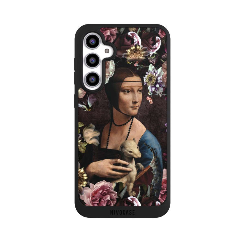 Galaxy S23 FE NIVOpure Dame avec hermine aux roses 