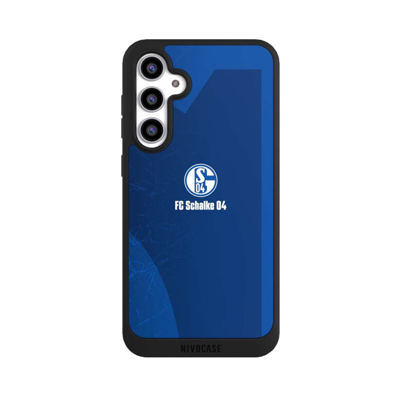 Galaxy S23 FE NIVOpure Schalke 04 Blauer Hintergrund Mit Logo