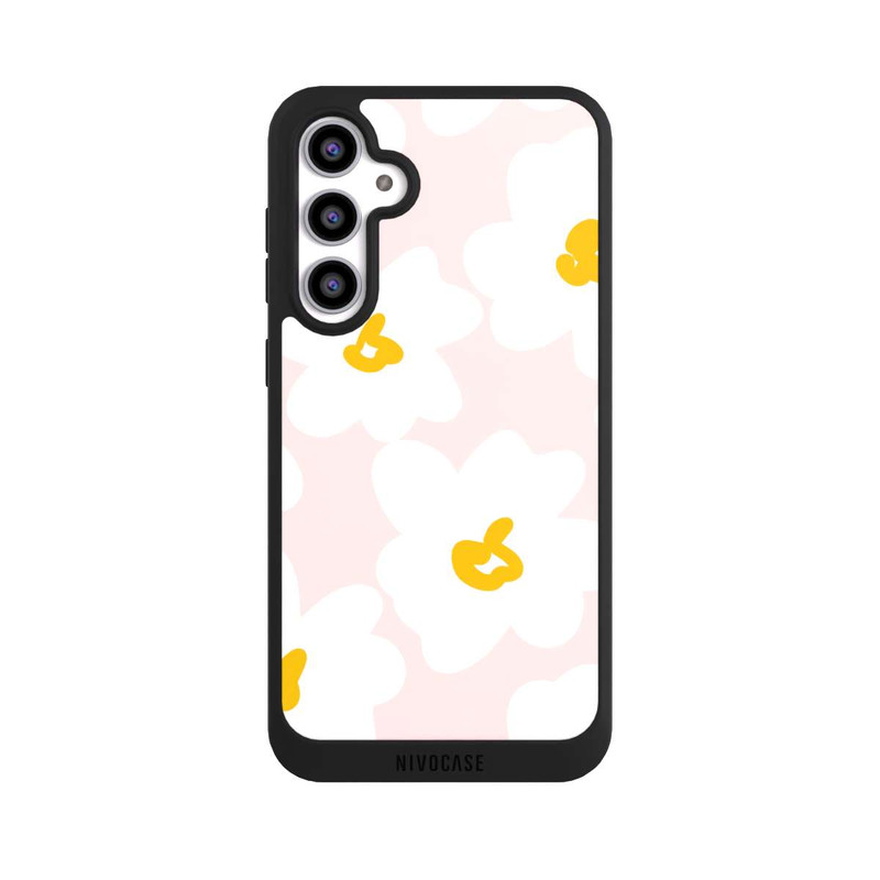 Galaxy S23 FE NIVOpure Retro Blumenwand Gänseblümchen Aprikose