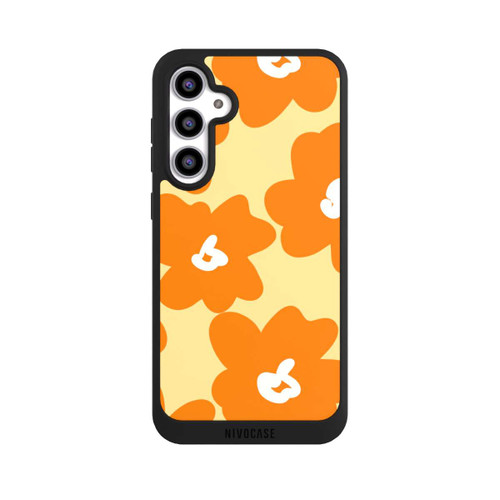 Samsung Galaxy S23 FE NIVOpure Fleurs Rétro Jaune &amp; Orange