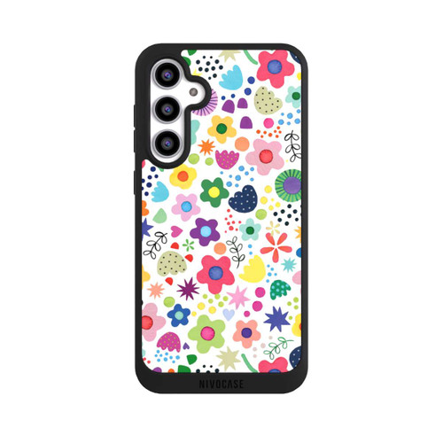 Samsung Galaxy S23 FE NIVOpure Psychedelische Blumen bunt