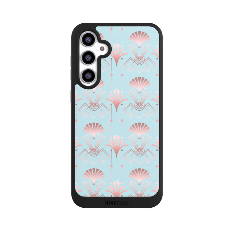 Galaxy S23 FE NIVOpure Art Deco Rose Gold Elegance Blue
