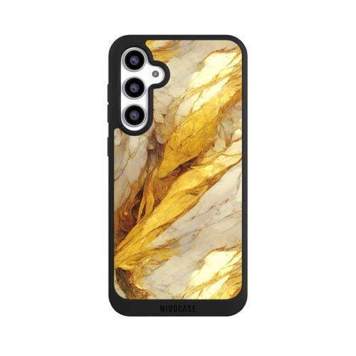 Samsung Galaxy S23 FE NIVOpure Weiße Marmor-Golddruckschichten