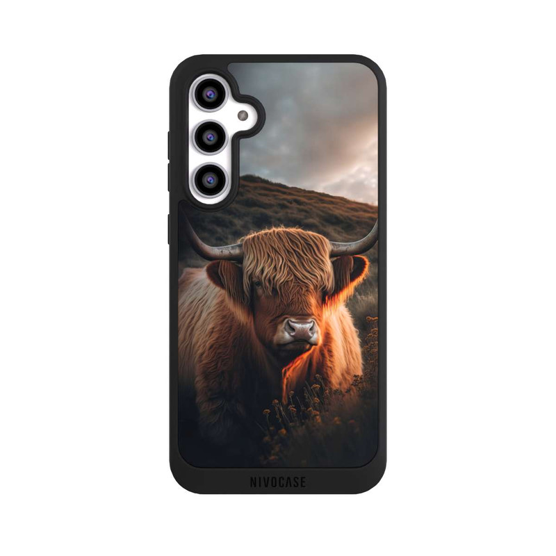 Galaxy S23 FE NIVOpure Vache Highland avec de grandes cornes avec IA