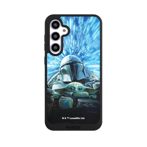 Samsung Galaxy S23 FE NIVOpure Grogu und Mando fliegen blau