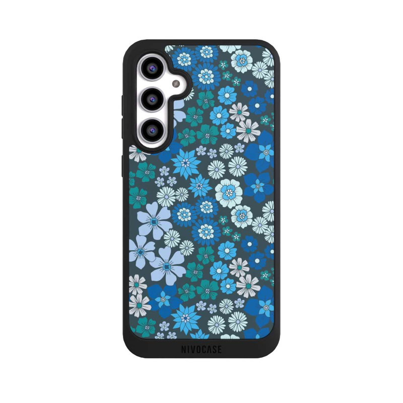 Galaxy S23 FE NIVOpure Fleurs bleues DeinDesign