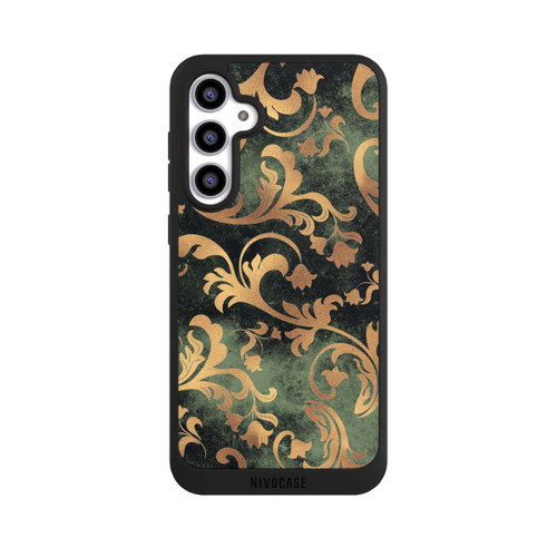 Samsung Galaxy S23 FE NIVOpure Damask Wallpaper Dark Green