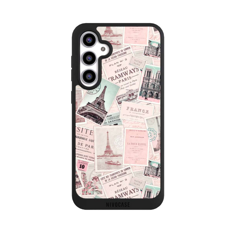 Galaxy S23 FE NIVOpure Vintage Paris Postcards Pattern