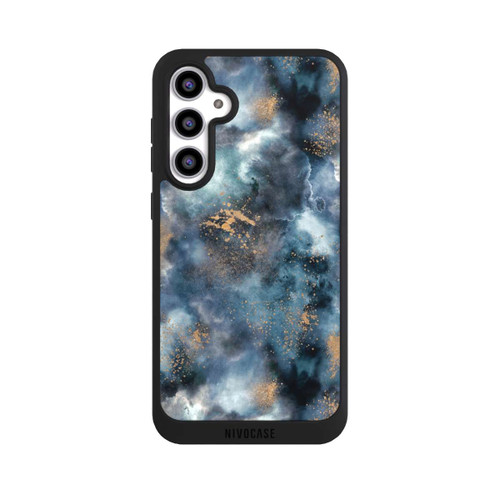 Samsung Galaxy S23 FE NIVOpure Smoky Marble Watercolor Navy