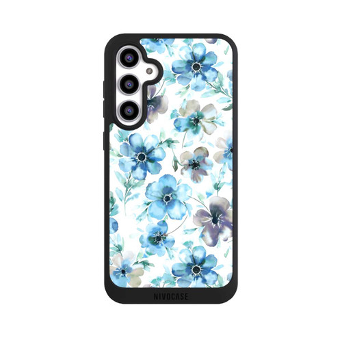 Samsung Galaxy S23 FE NIVOpure Blaues Blumenmuster Trendy