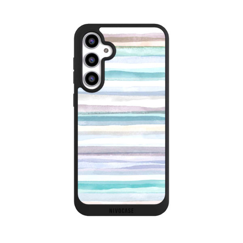 Samsung Galaxy S23 FE NIVOpure Pastellfarbene Streifen Blau