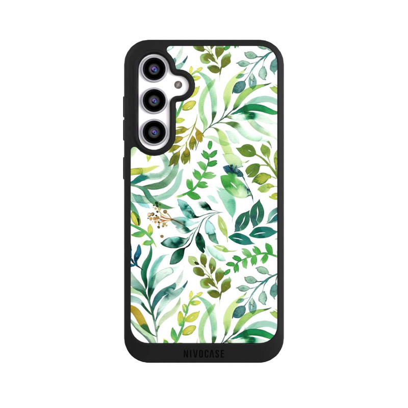 Galaxy S23 FE NIVOpure Aquarell Palmenblätter Botanisch Grün