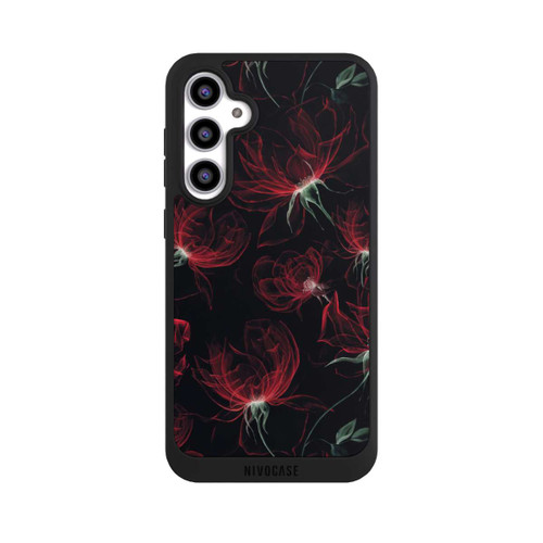 Samsung Galaxy S23 FE NIVOpure Tapete mit roten Blumen