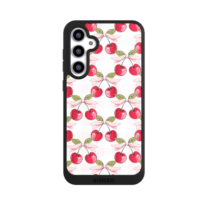 Galaxy S23 FE NIVOpure Pink Cherry Pattern with AI