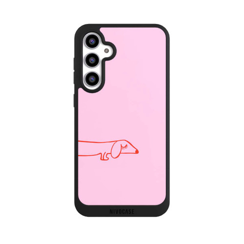 Samsung Galaxy S23 FE NIVOpure Dachshund Illustration Pink
