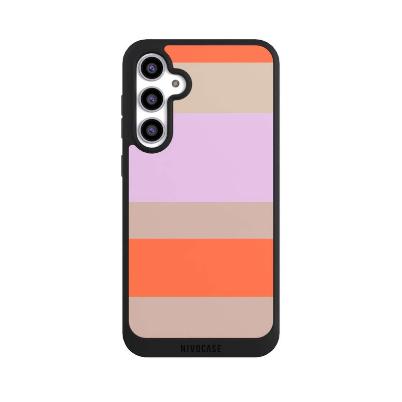 Galaxy S23 FE NIVOpure Moca Lila Orange Stripes