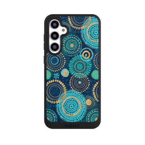 Samsung Galaxy S23 FE NIVOpure Blockprint India Teal Gold