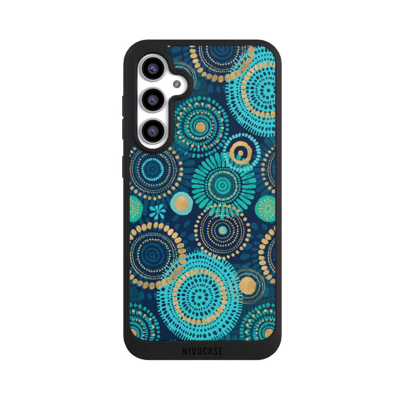 Galaxy S23 FE NIVOpure Blockprint India Teal Gold