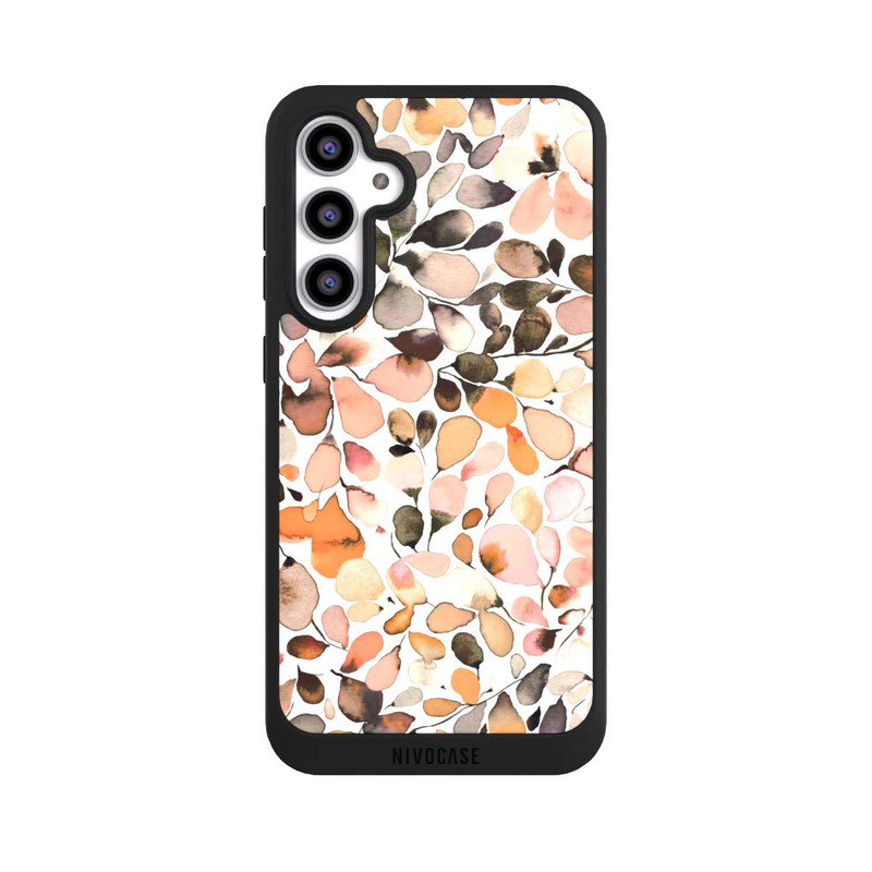 Galaxy S23 FE NIVOpure Eukalyptus Aquarellblätter Dunkelbraun Herbst