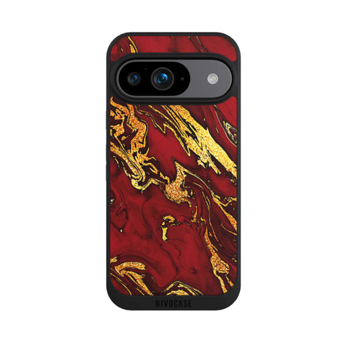Google Pixel 9 NIVOpure Red Gold Marble Look