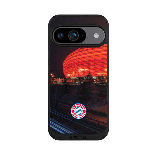 Google Pixel 9 NIVOpure Allianz Arena bei Nacht FCB