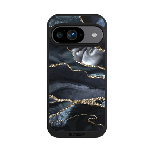 Google Pixel 9 NIVOpure Dark Marble Gold Glitter Look